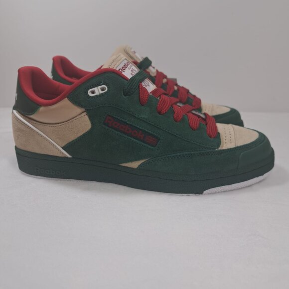 Reebok Club‎ C Bulc Color Dark Green Oat Sneaker with Extra Laces 10.5 NWT - Picture 2 of 11
